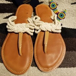 Nautical rope flip flops